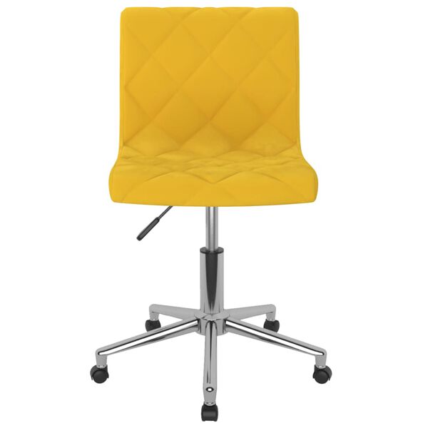 vidaXL Cadeiras de jantar girat&oacute;rias 2 pcs veludo amarelo mostarda