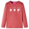 T-shirt de manga comprida para crian&ccedil;a rosa-queimado 128