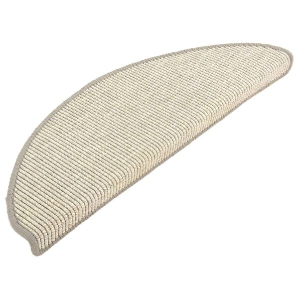 vidaXL Tapetes de escada 15 pe&ccedil;as 65x21x4 cm prateados semicirculares grandes