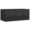 vidaXL Mesa de centro c/ portas de vidro 102x50x42 cm preto