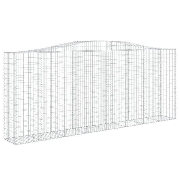 vidaXL Cestos gabião arqueados 7pcs 400x50x160/180cm ferro galvanizado