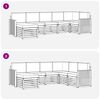 vidaXL Conjunto de Sof&aacute; Sectional 7 pcs Cinza Natural e Claro