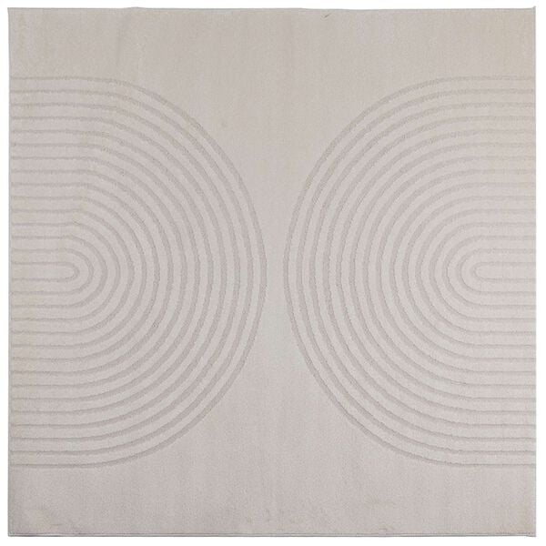 vidaXL Tapetes de &aacute;rea Quadrado Creme 120 x 120 cm