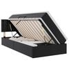 vidaXL Cama com arruma&ccedil;&atilde;o e colch&atilde;o Preto 90 x 190 cm Couro Sint&eacute;tico