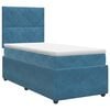 vidaXL Cama box spring com colch&atilde;o Azul 80 x 200 cm Veludo