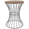 H&S Collection Mesa de apoio metal bege