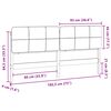 vidaXL Cabeceira estofada com cabeceira Marrom e Cinza Claro 180 cm