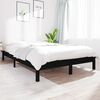 vidaXL Estrutura de cama super king size 180x200 cm pinho maci&ccedil;o preto