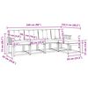 vidaXL Conjunto de Sof&aacute;s para Exterior 5 pcs Natural e Bege