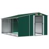 vidaXL Abrigo de jardim 277x365,5x179 cm aço galvanizado verde