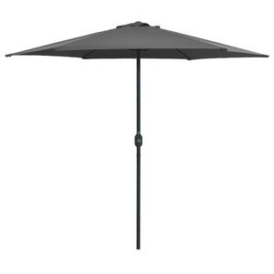 vidaXL Guarda-sol de jardim c/ poste de alum&iacute;nio 270x246 cm antracite