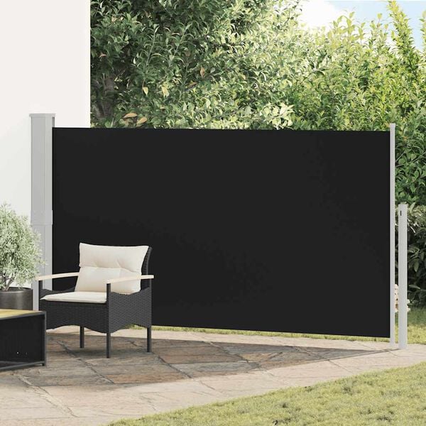 vidaXL Toldo lateral retr&aacute;til para p&aacute;tio 170x300 cm preto