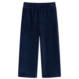 vidaXL Cal&ccedil;as para crian&ccedil;as bombazina azul-marinho 92