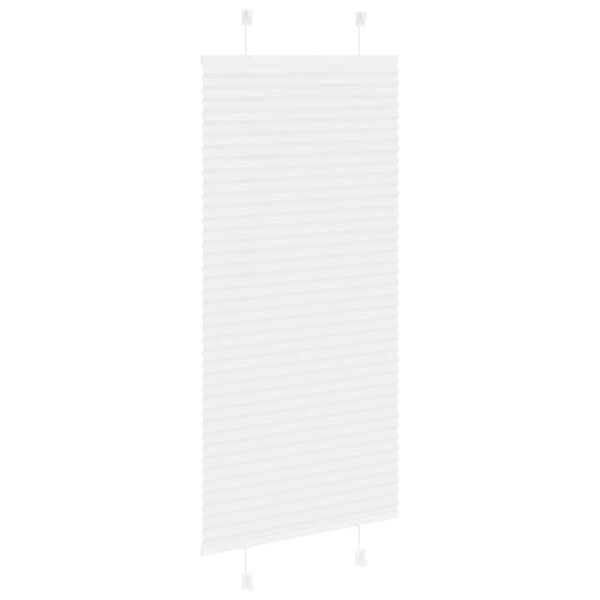 vidaXL Branco Plissada Cega 65x150 cm Largura Tecido 64,4 cm Poli&eacute;ster