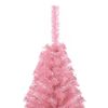 vidaXL Meia árvore de Natal artificial com suporte 120 cm PVC rosa