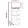 vidaXL Sapateira 40x36x105 cm derivados de madeira branco brilhante