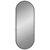 vidaXL Espelho de parede 50x20 cm oval preto