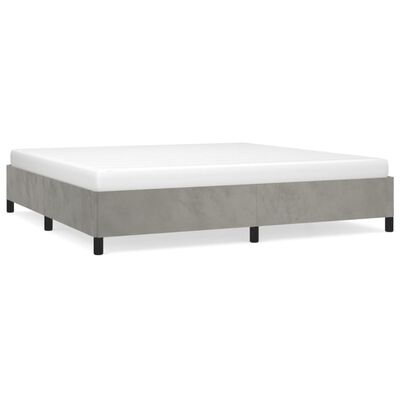 vidaXL Estrutura de cama 200x200 cm veludo cinzento-claro