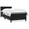 vidaXL Cama com molas/colch&atilde;o preto 80x210 cm veludo