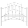 vidaXL Estrutura de cama com cabeceira e pés 90x190 cm metal branco
