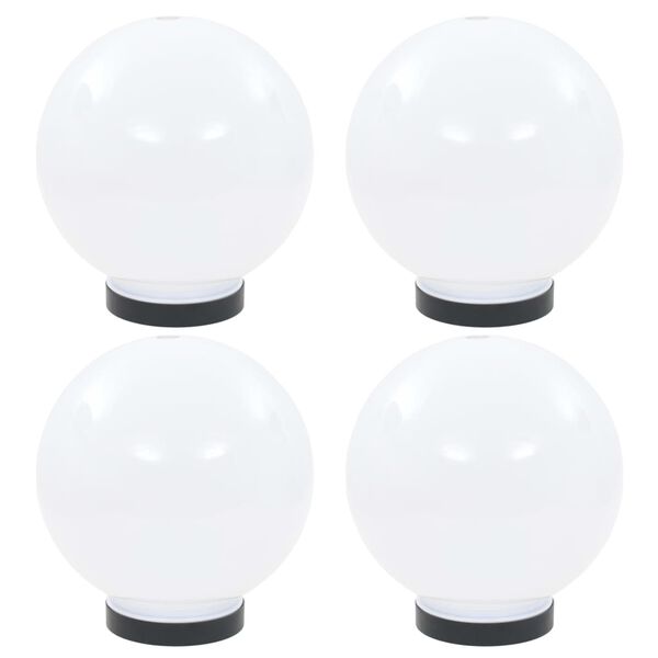 vidaXL Candeeiros esf&eacute;ricos LED 4 pcs 20 cm PMMA