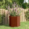 vidaXL Vaso/floreira 40x40x45 cm a&ccedil;o corten cor enferrujado