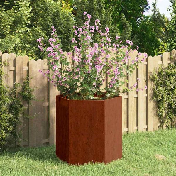 vidaXL Vaso/floreira 40x40x45 cm a&ccedil;o corten cor enferrujado