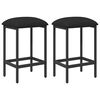 vidaXL Banco de bar 2 pcs Preto 40 x 32 x 74 cm Derivados de Madeira