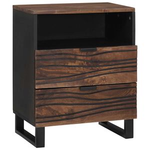 vidaXL Arm&aacute;rio de Cabeceira com gaveta Nogueira 50 x 33 x 62 cm