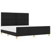 vidaXL Estrutura da Cama com cabeceira Preto 180 x 200 cm tecido