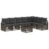 vidaXL Conjunto de Sof&aacute; de Jardim 8 unid. Cinzento vime PE