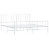 vidaXL Estrutura de cama com cabeceira e p&eacute;s 193x203 cm metal branco
