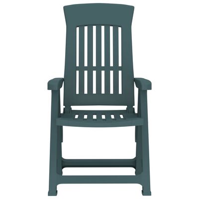 vidaXL Cadeiras de jardim reclináveis 2 pcs PP verde