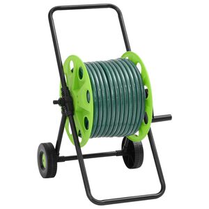 vidaXL Carrinho enrolador com mangueira de 30 m PVC verde
