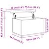 vidaXL Mesa de centro 60x44,5x45 cm derivados de madeira branco