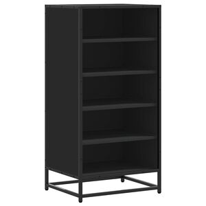 vidaXL Sapateira 48x38x97,5 cm derivados de madeira preto