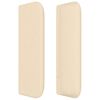 vidaXL Cabeceira de cama c/ abas tecido 147x16x78/88 cm creme