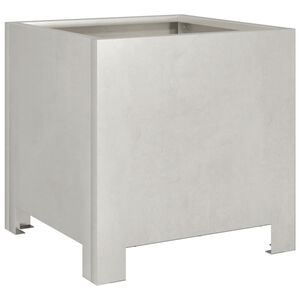 vidaXL Vaso/floreira de jardim 30x30x30 cm a&ccedil;o inoxid&aacute;vel