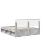 vidaXL Estrutura da Cama com cabeceira Concreto 160 x 200 cm