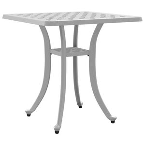 vidaXL Mesa de jardim 53x53x53 cm alumínio fundido branco