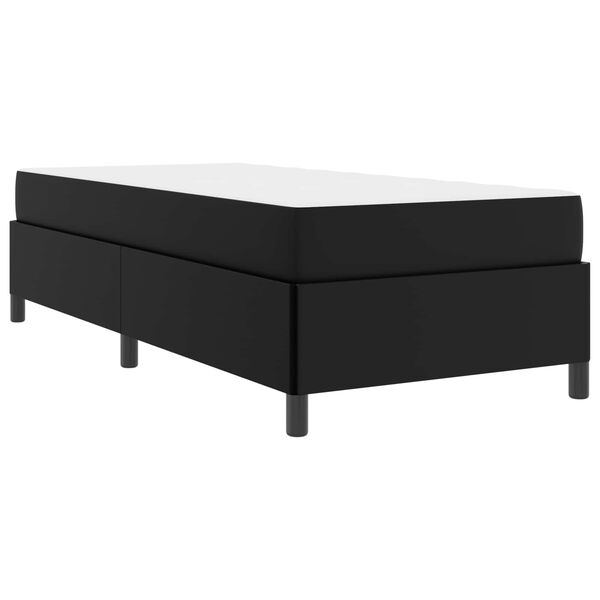 vidaXL Estrutura da Cama com colch&atilde;o Preto 90 x 190 cm tecido