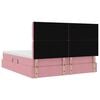 vidaXL Cama com luzes de tira LED Rosa 180 x 200 cm Veludo