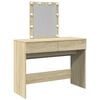 vidaXL Toucador com LEDs 100x40x130 cm carvalho sonoma