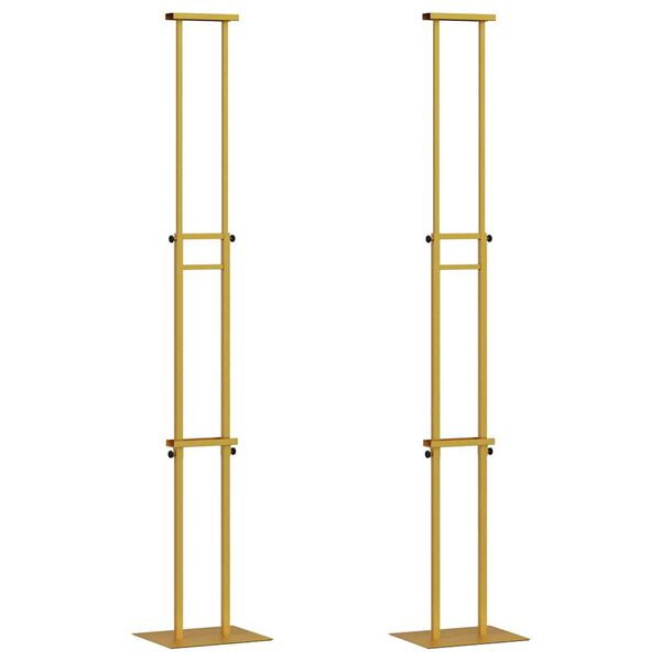vidaXL Displays de Feira 2 pcs Ouro 30 x 23,5 x 210 cm A&ccedil;o