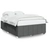 vidaXL Estrutura de cama sem colch&atilde;o 160x200 cm tecido cinzento-escuro