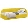 vidaXL Estrutura de Cama de Canto Amarelo 90 cm x 190 cm tecido