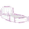 vidaXL Estrutura de cama sem colch&atilde;o Zadar 100x203cm couro artificial preto