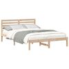 vidaXL Estrutura da Cama com cabeceira Castanho 140 x 220 cm