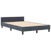 vidaXL Cama Box com cabeceira Cinzento escuro 120 x 190 cm Veludo