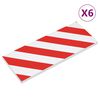vidaXL Protetores de parede 6 pcs 50x20x2cm espuma EVA vermelho/branco